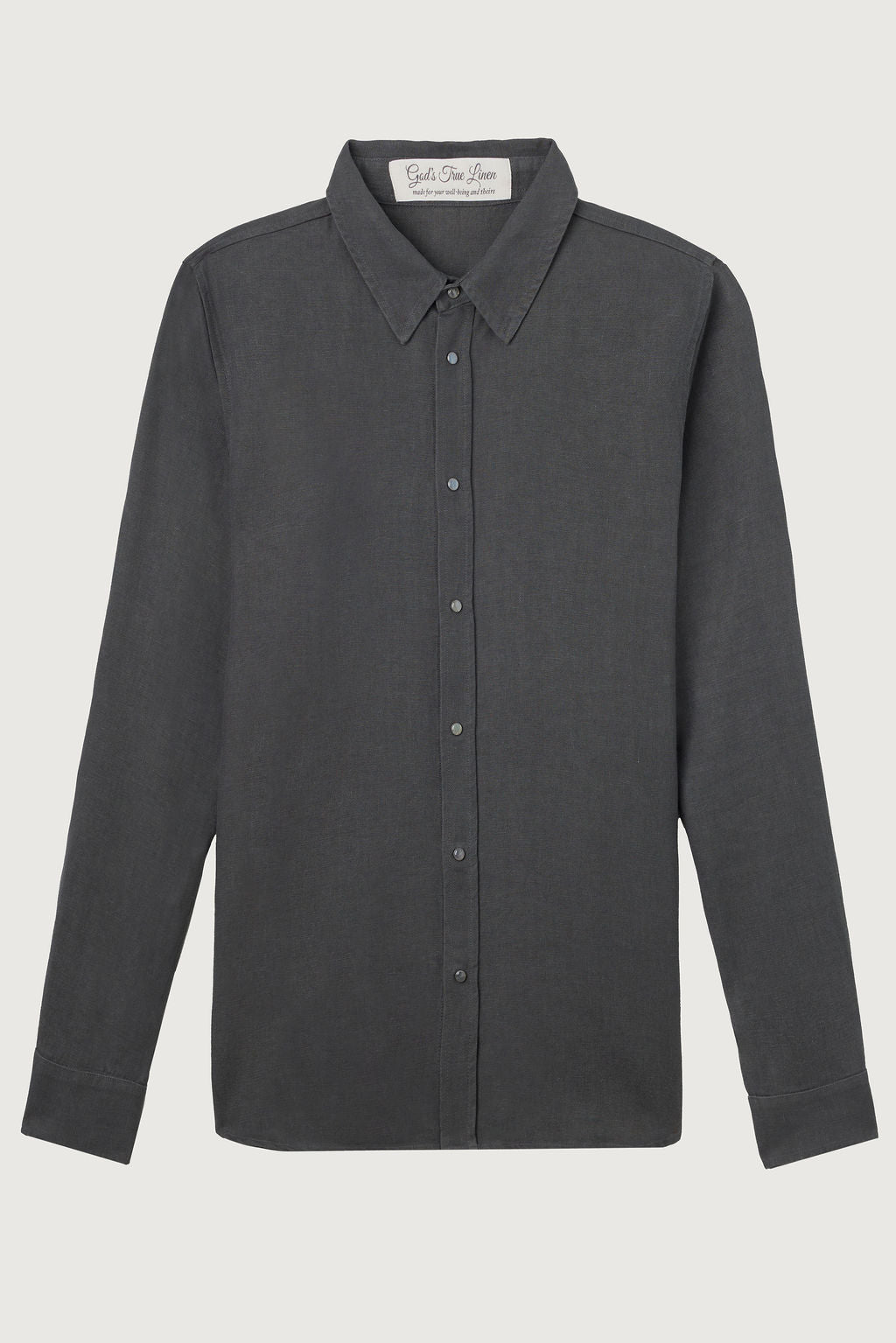 charcoal dress shirt Charcoal Linen Shirt – God's True Cashmere
