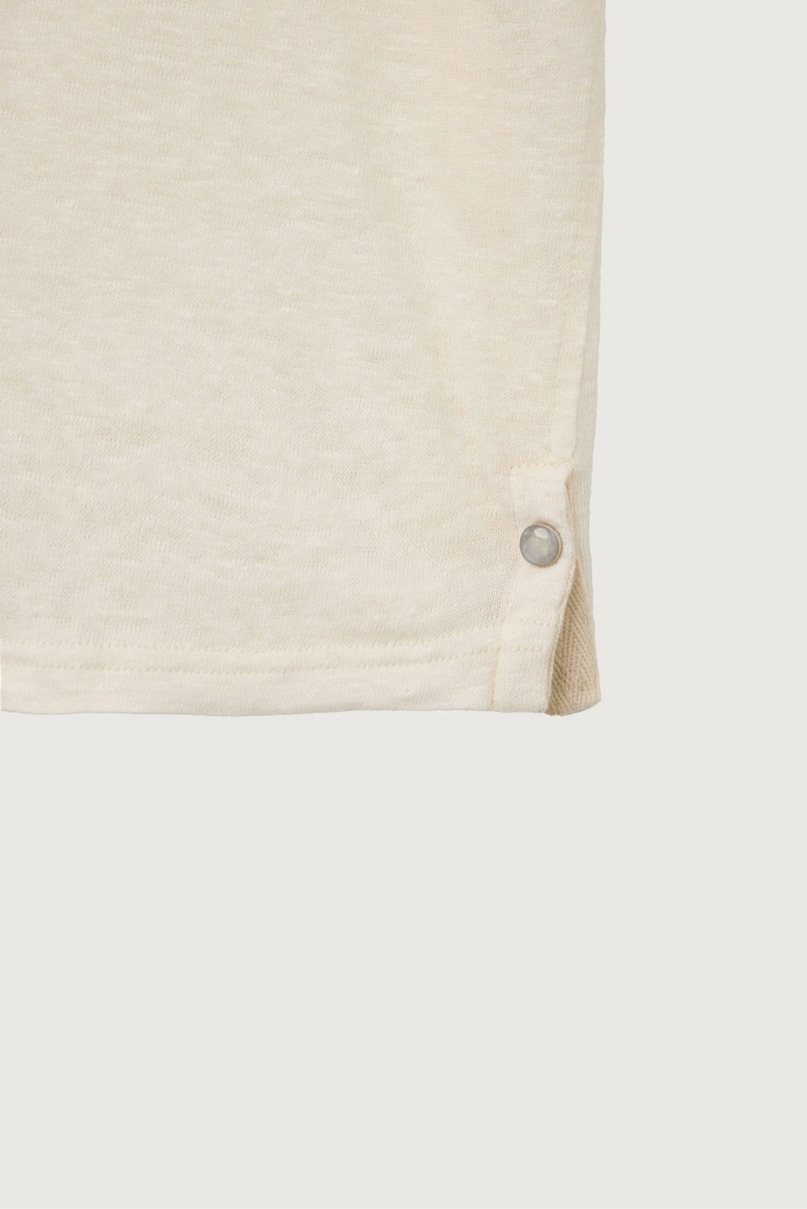 Ivory Knit Linen T-Shirt
