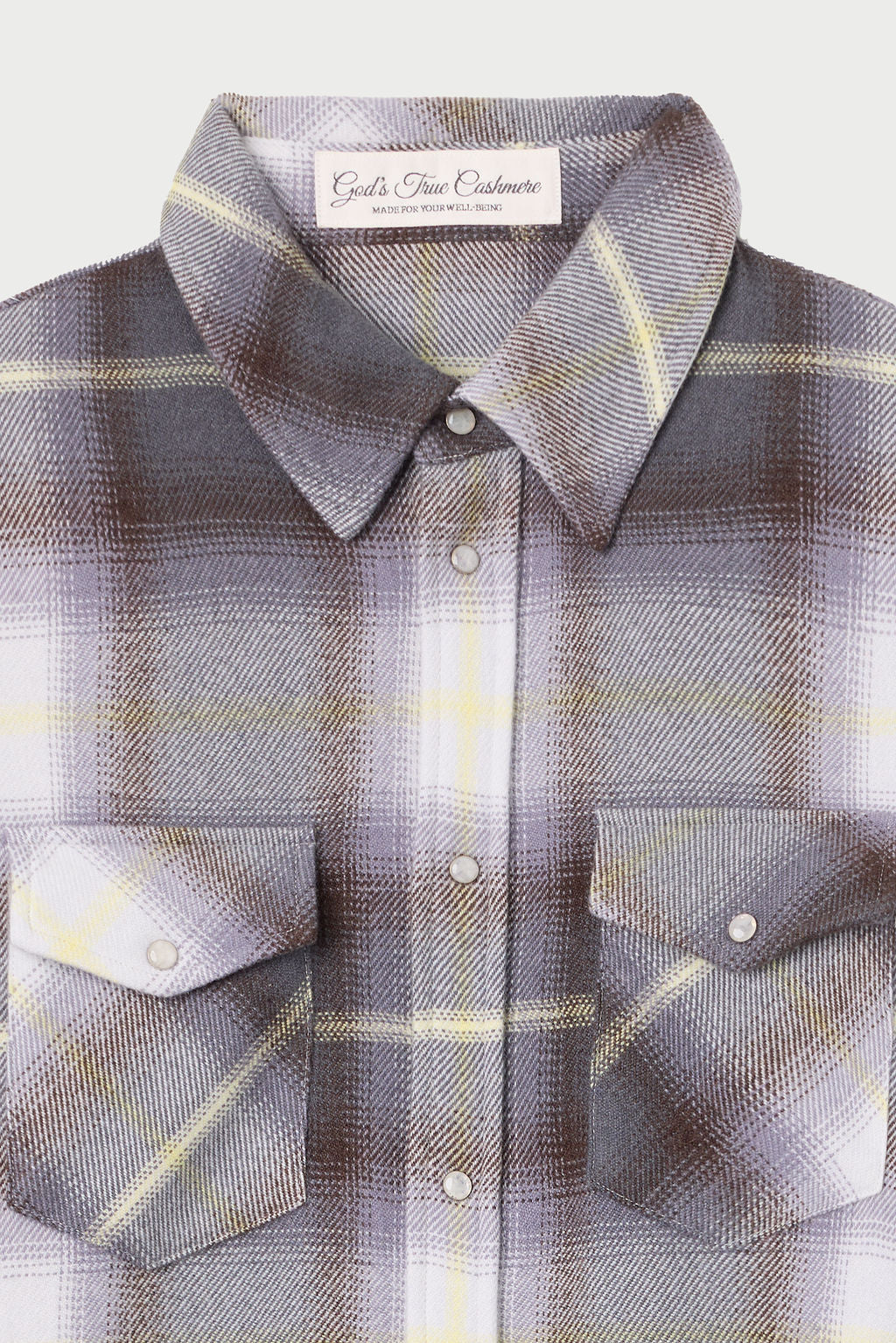 Pewter Shadow Plaid Cashmere Shirt