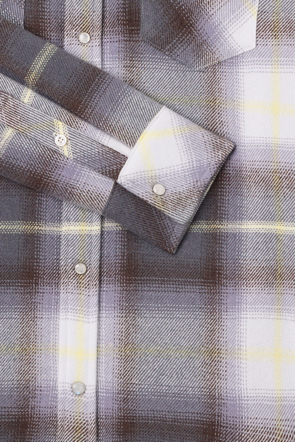 Pewter Shadow Plaid Cashmere Shirt