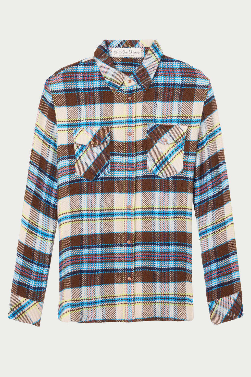 Mocha Tartan Cashmere Shirt