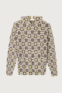Lime Antique Geo Cashmere Hoodie