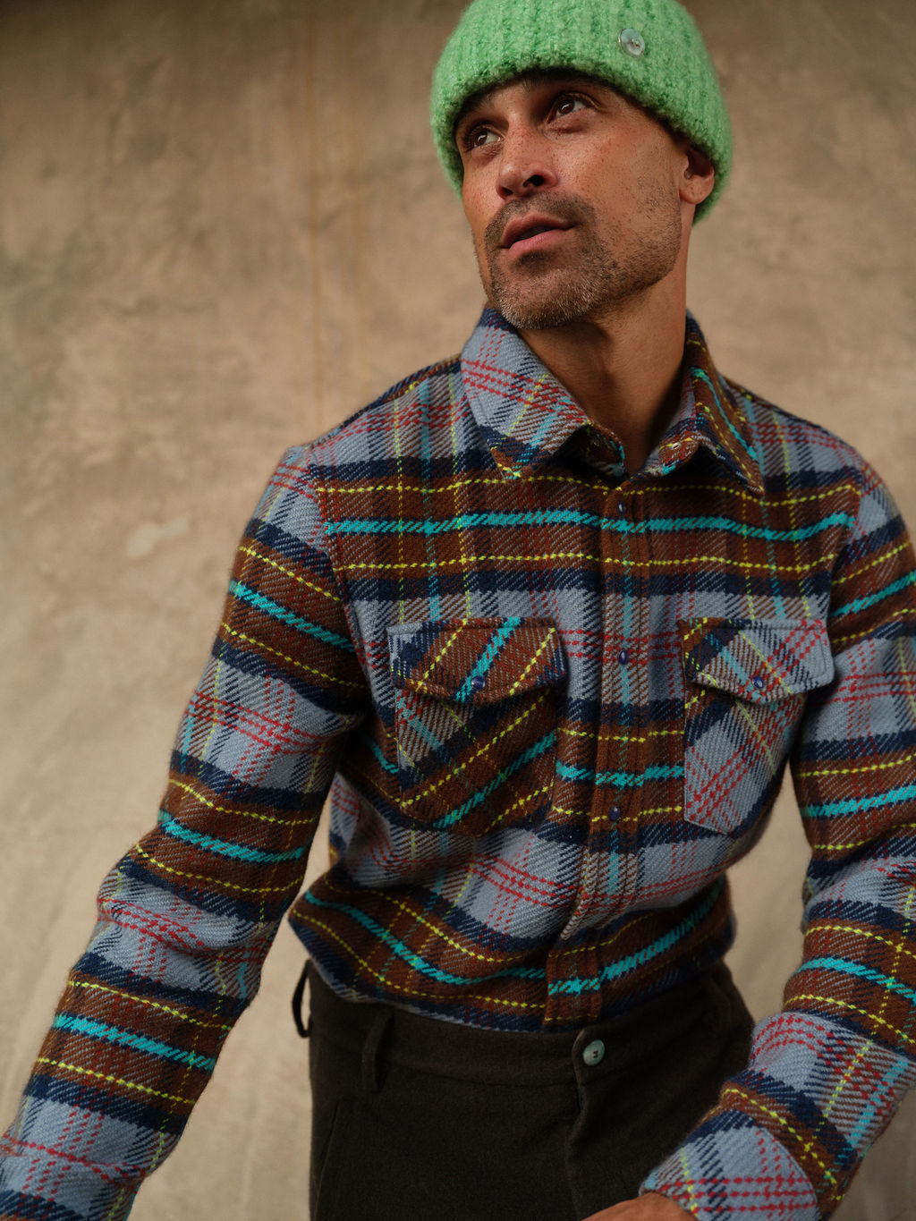 Stone Jeans Tartan Cashmere Shirt