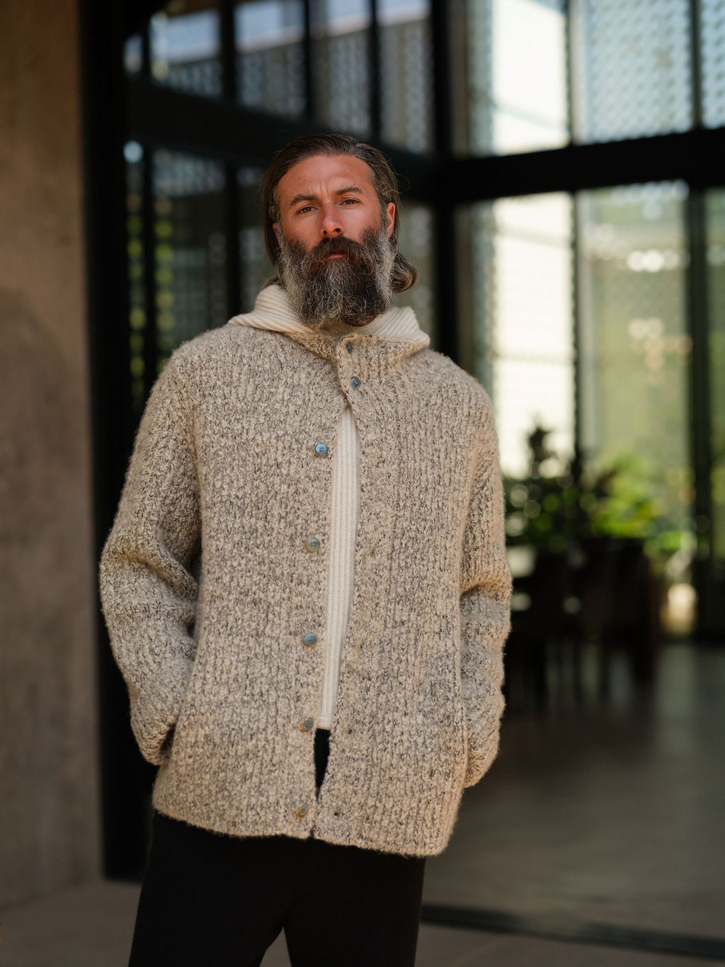 Taupe Melange Cashmere Cloud Cardigan