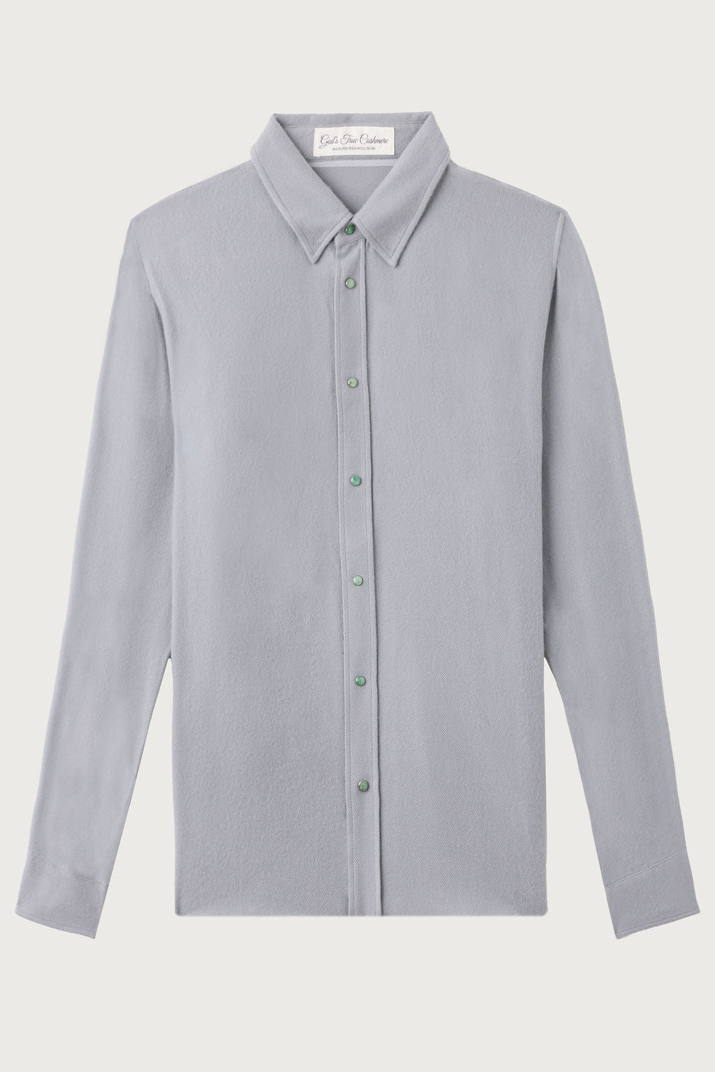 Mid Grey Solid Cashmere Shirt