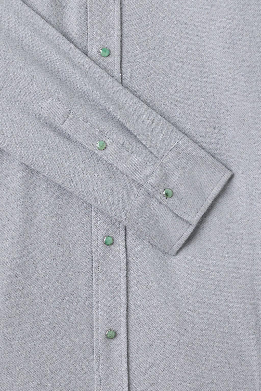 Mid Grey Solid Cashmere Shirt