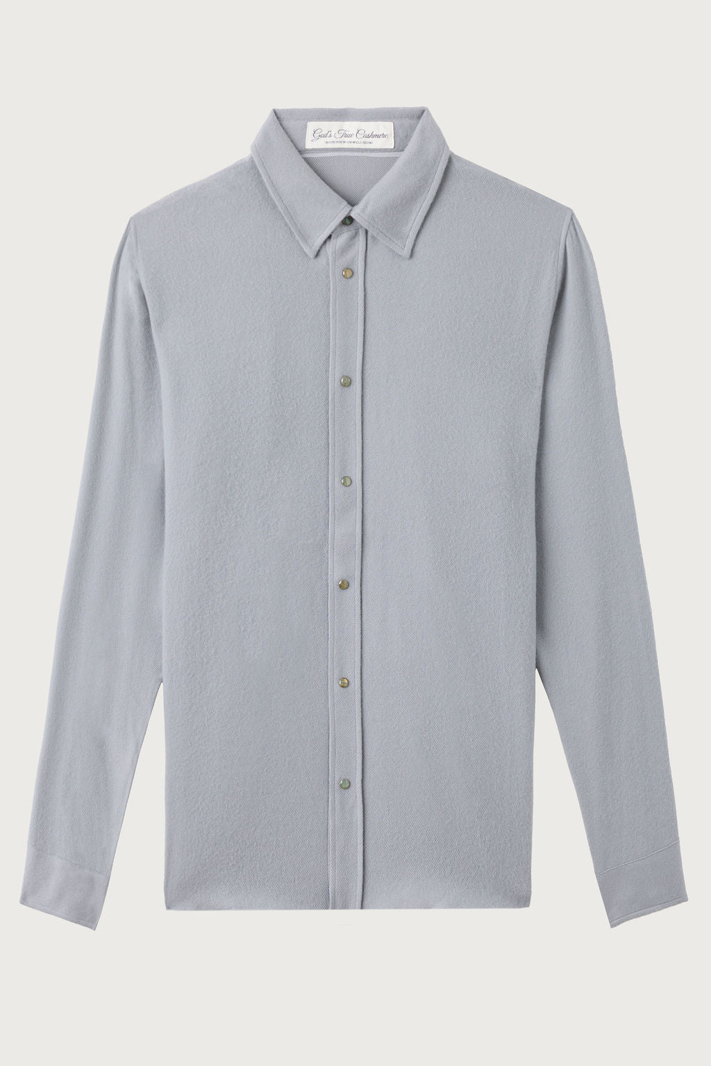 Mid Grey Solid Cashmere Shirt