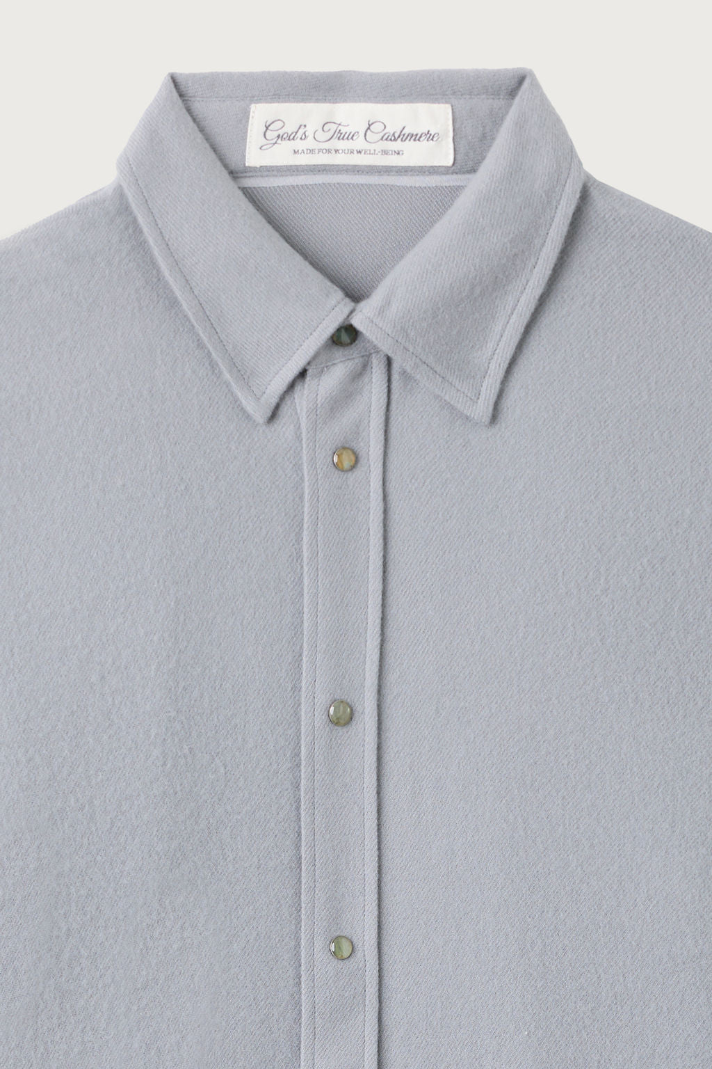 Mid Grey Solid Cashmere Shirt