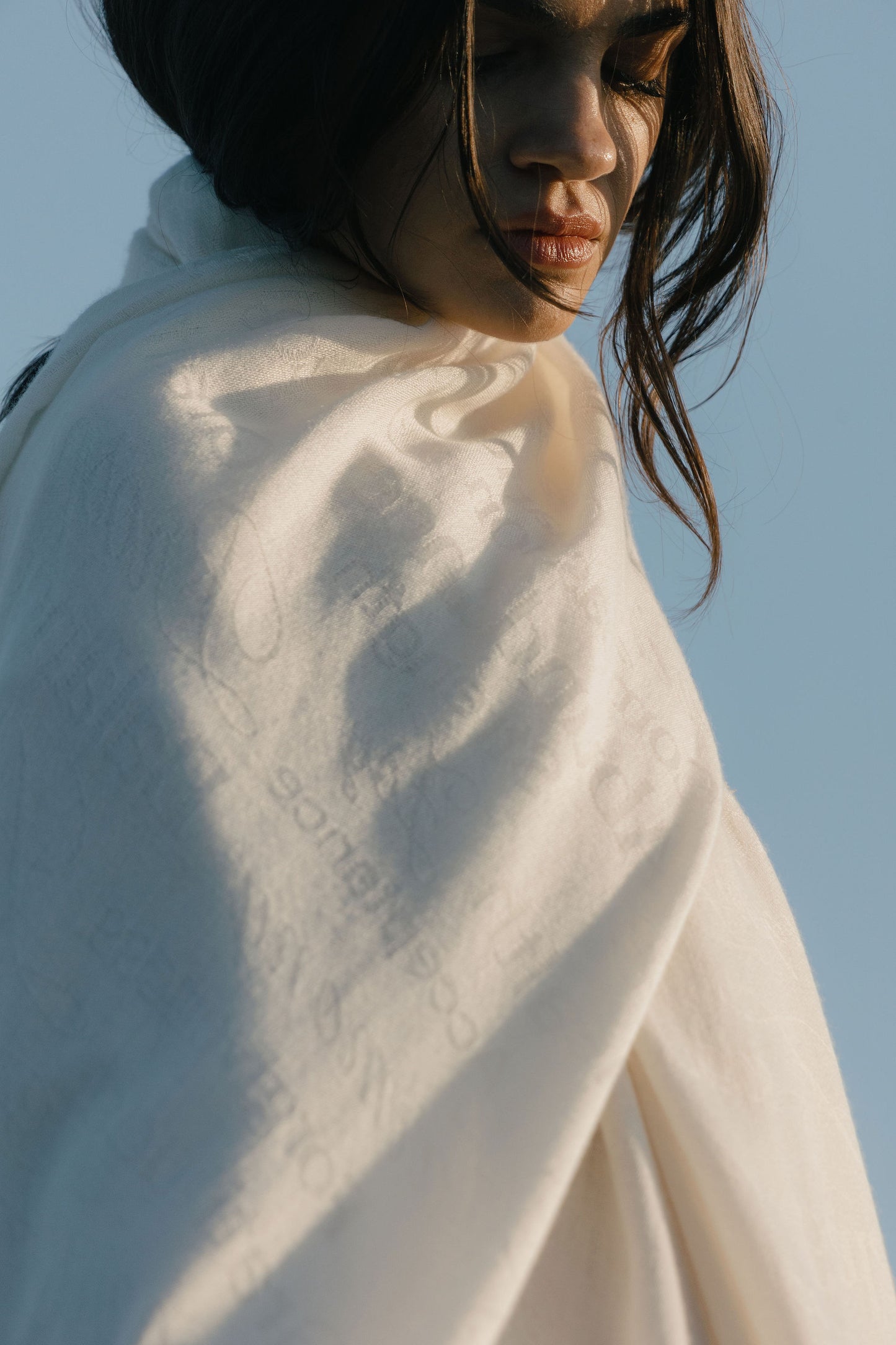 Ivory Affirmations Cashmere Scarf