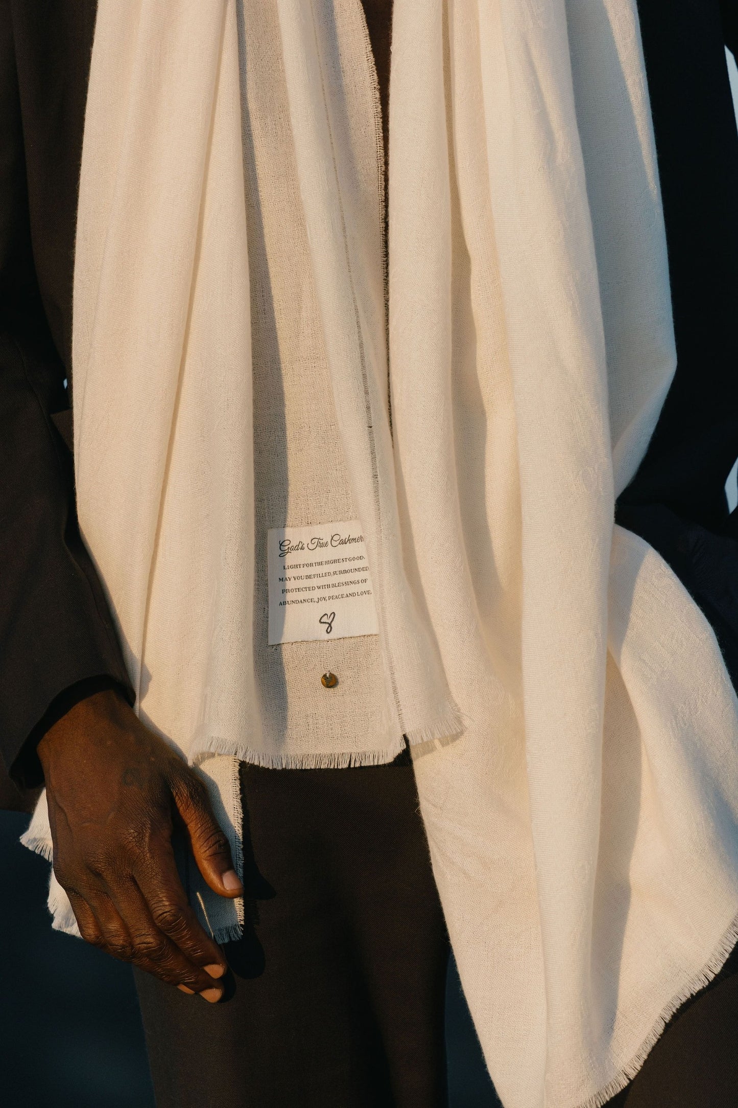 Ivory Affirmations Cashmere Scarf