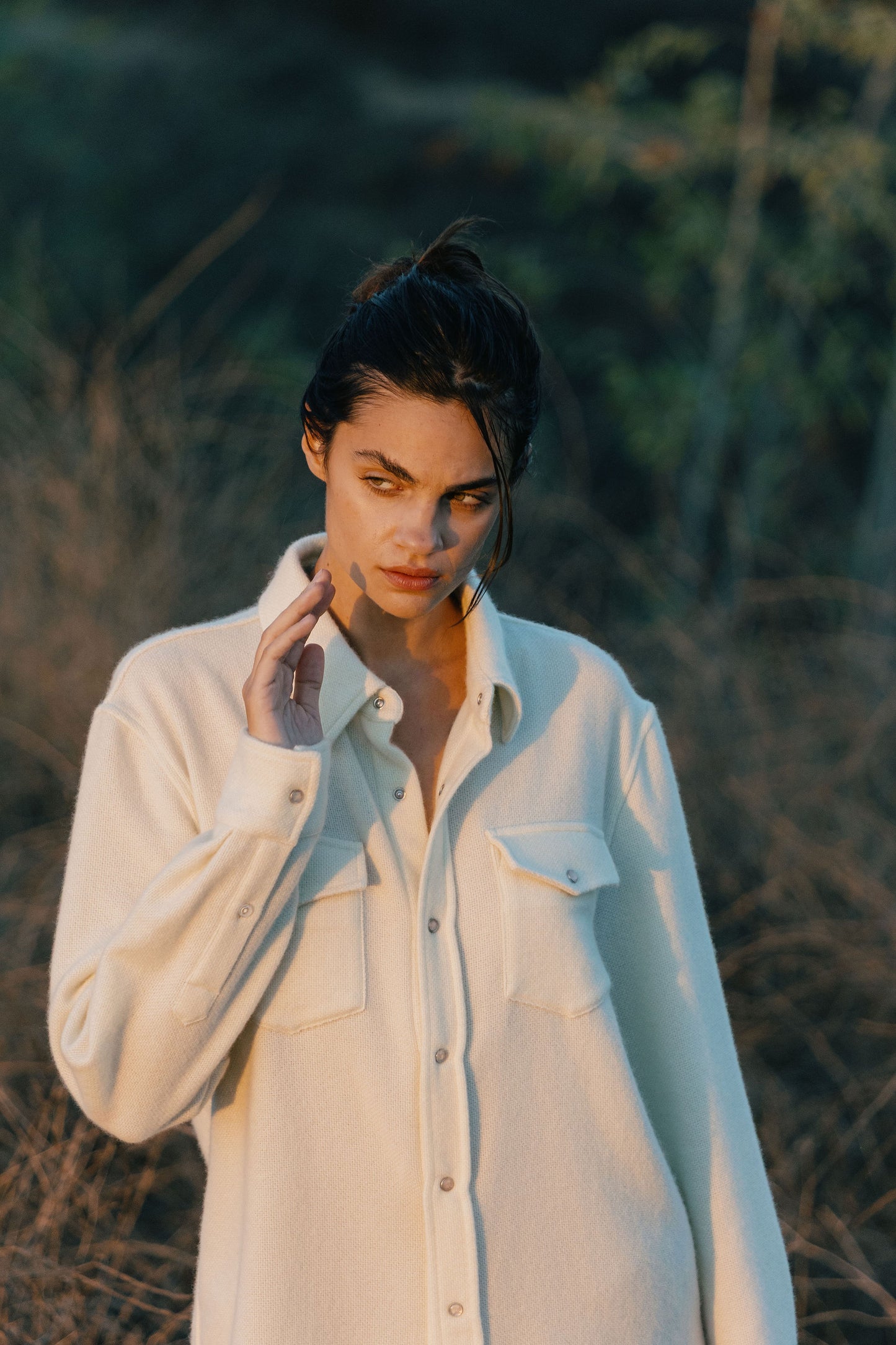 Porcelain Solid Cashmere Shirt