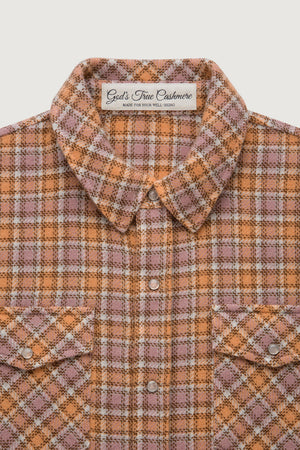 Midnight Rose Plaid Cashmere Shirt