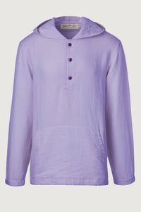Lilac Solid Linen Anorak