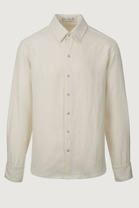 Ivory Solid Linen Shirt