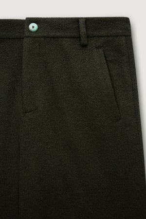Army Brushed Cashmere Wide Leg Pant