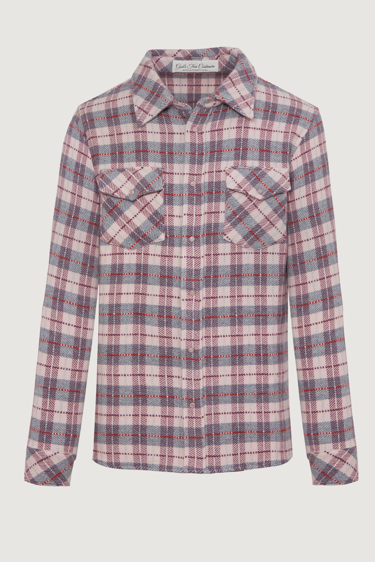 Pink Tartan Cashmere Shirt