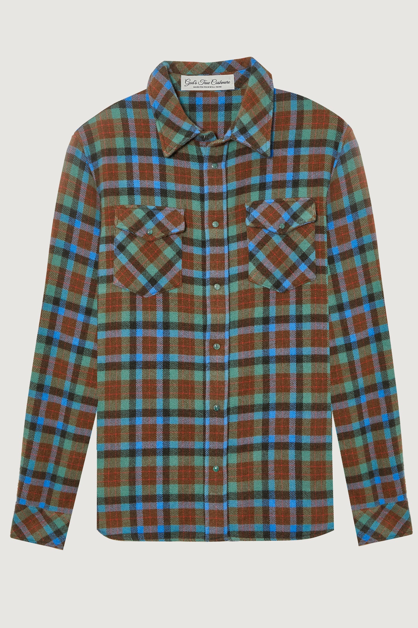 Moss Tartan Cashmere Shirt