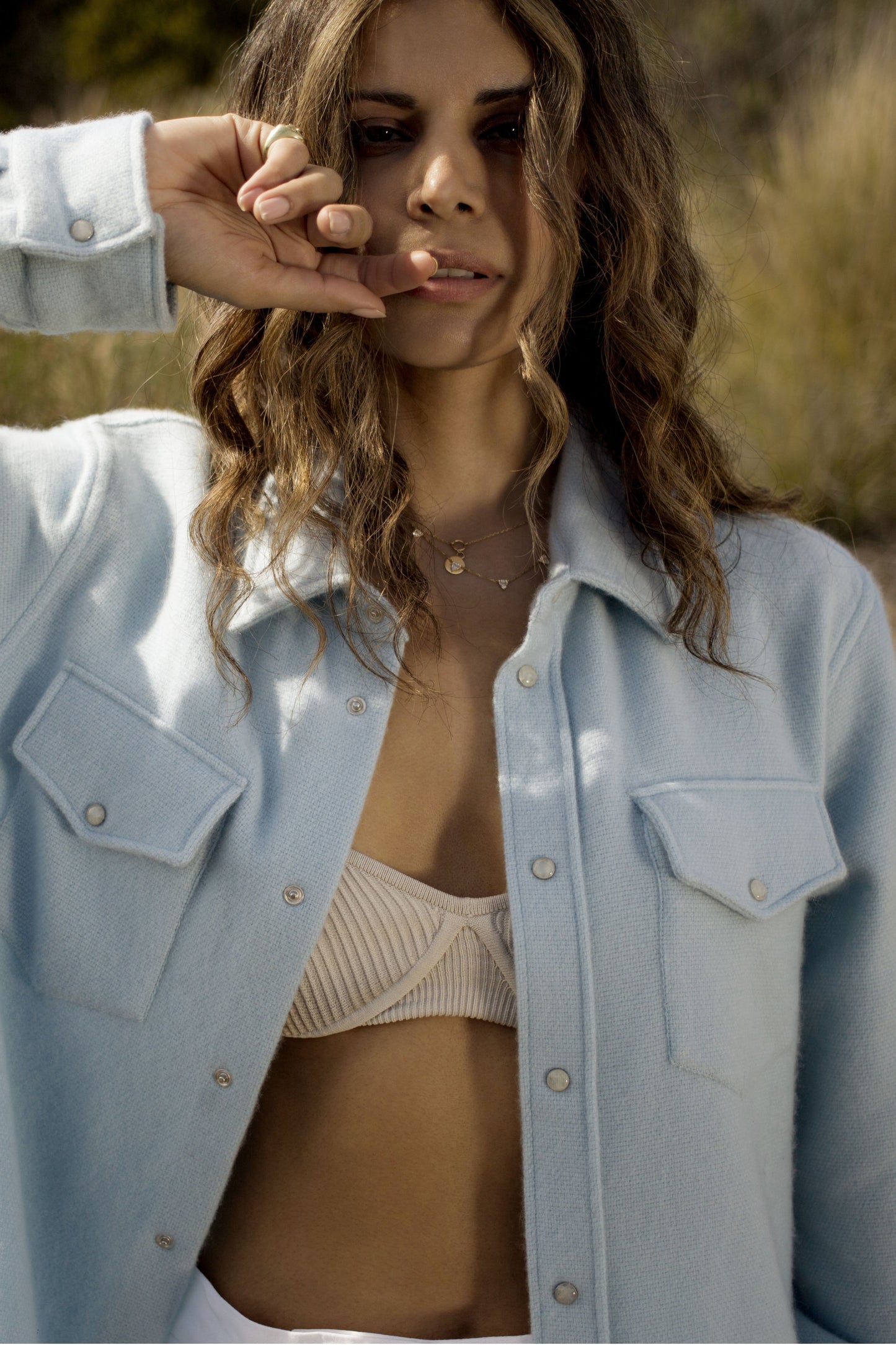 Azure Cashmere Shirt