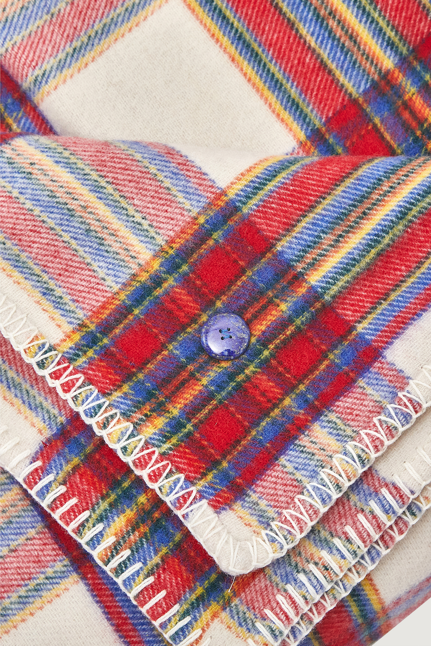 Bright Grampy Tartan Cashmere Blanket