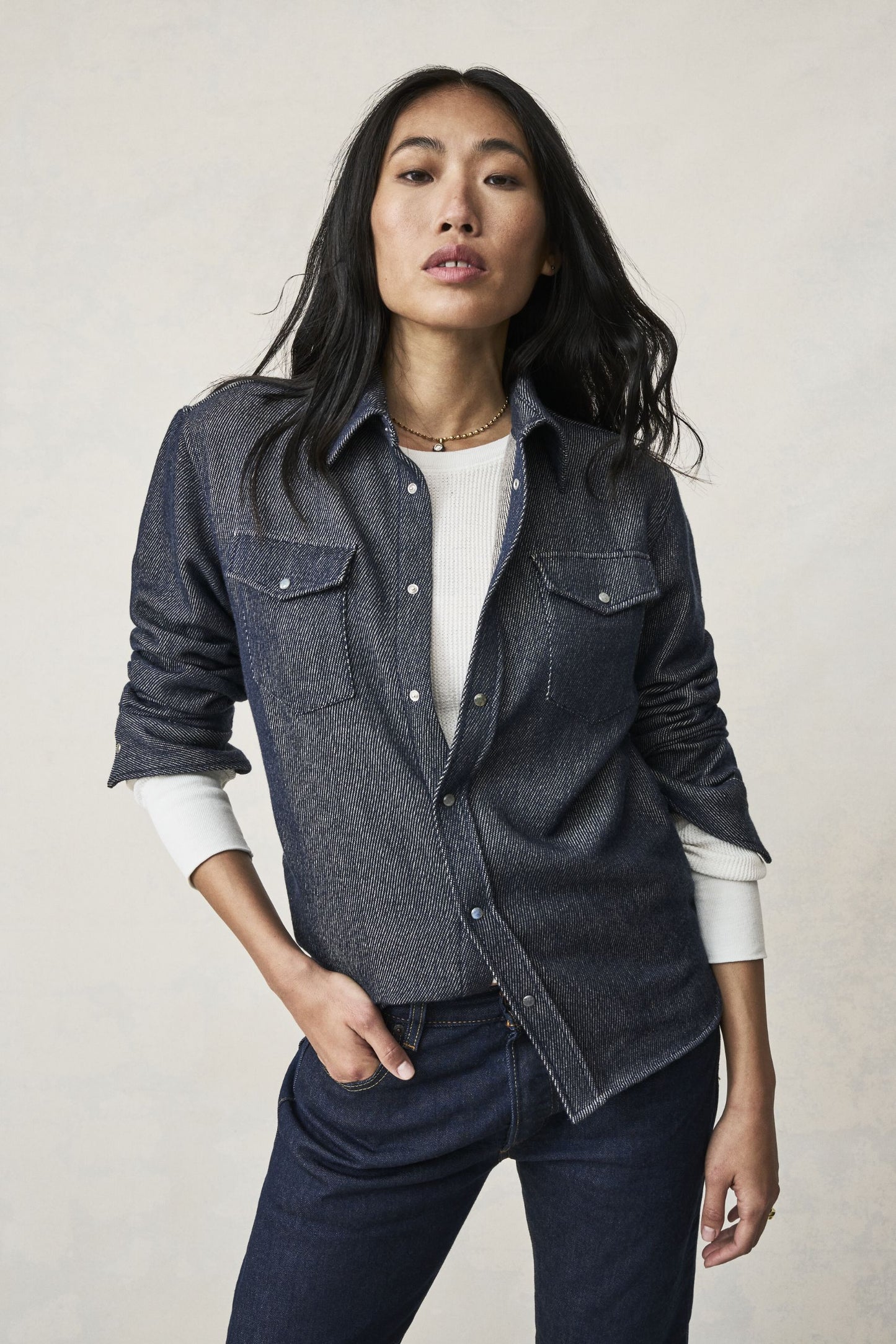 Denim Cashmere Shirt