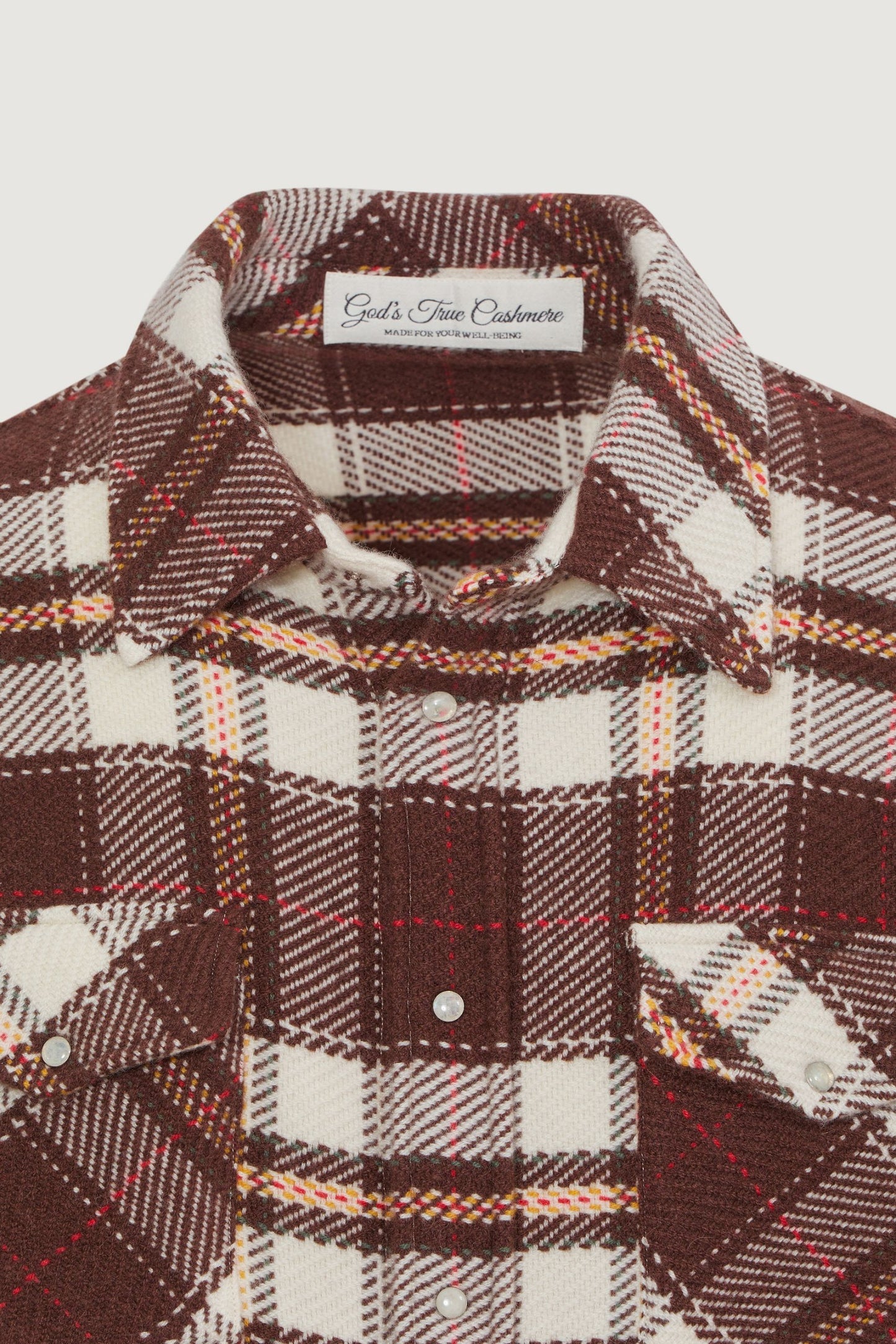 Chestnut Tartan Cashmere Shirt