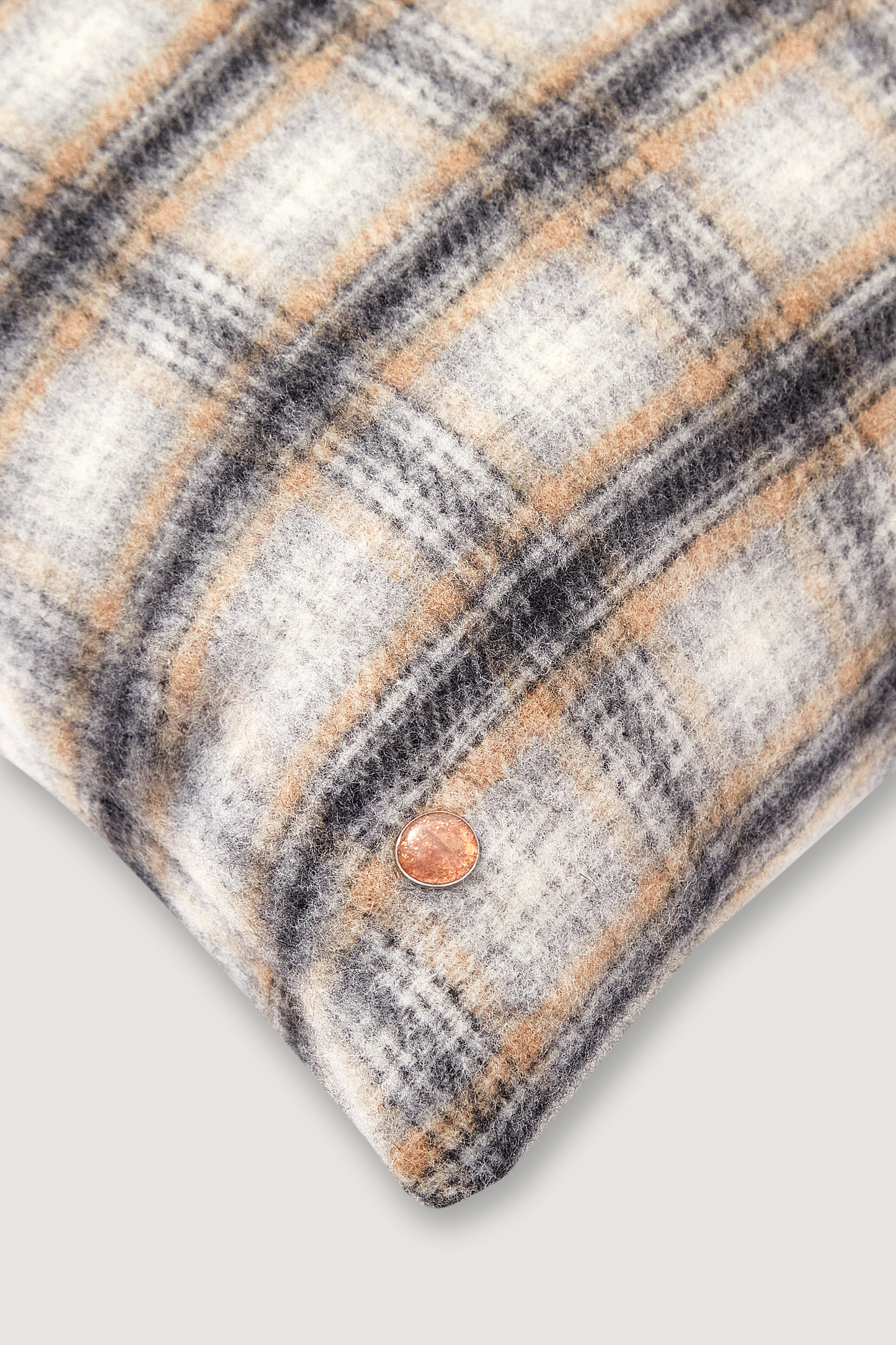 Elegant Neutral Tartan Pillow
