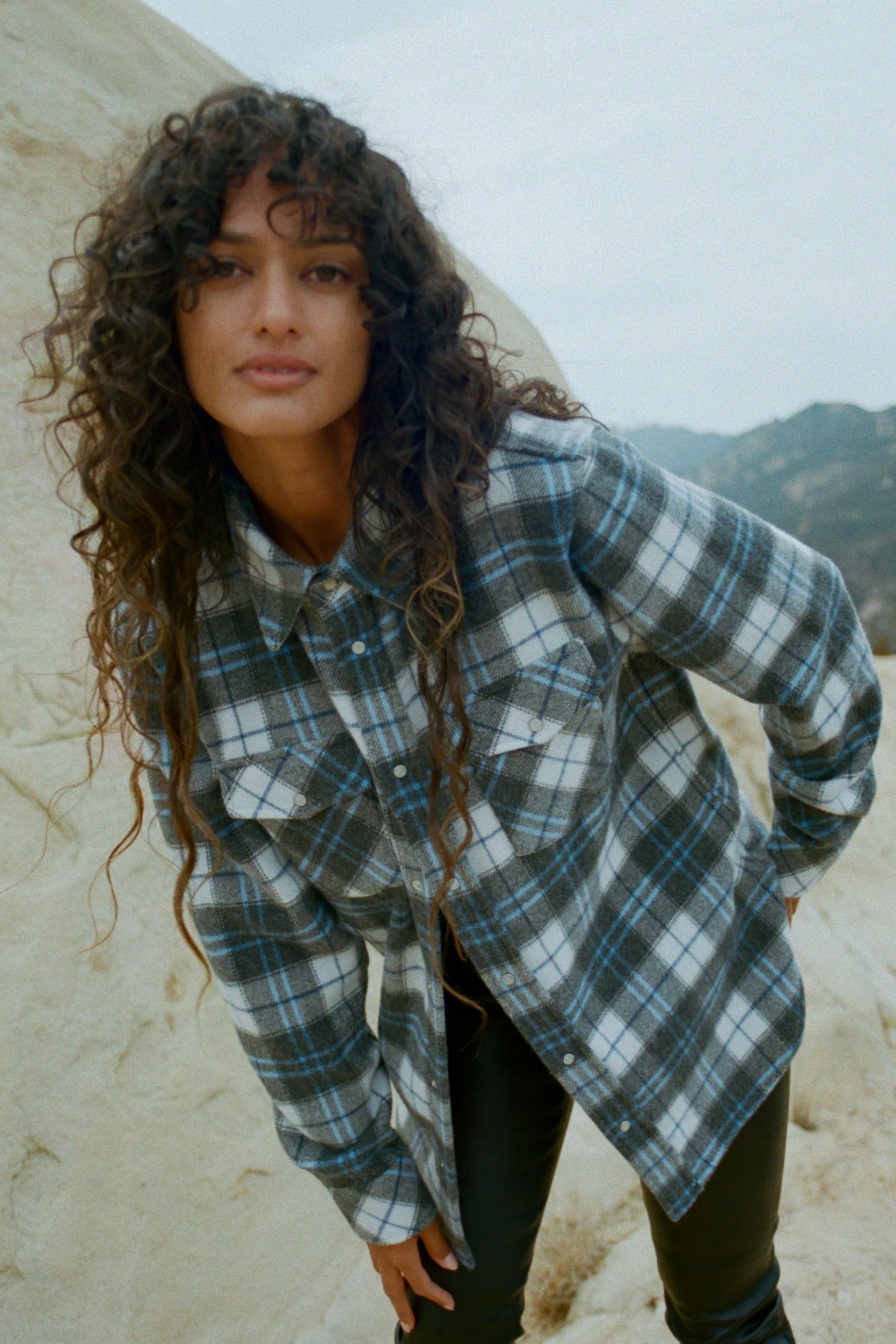 Pewter Tartan Cashmere Shirt