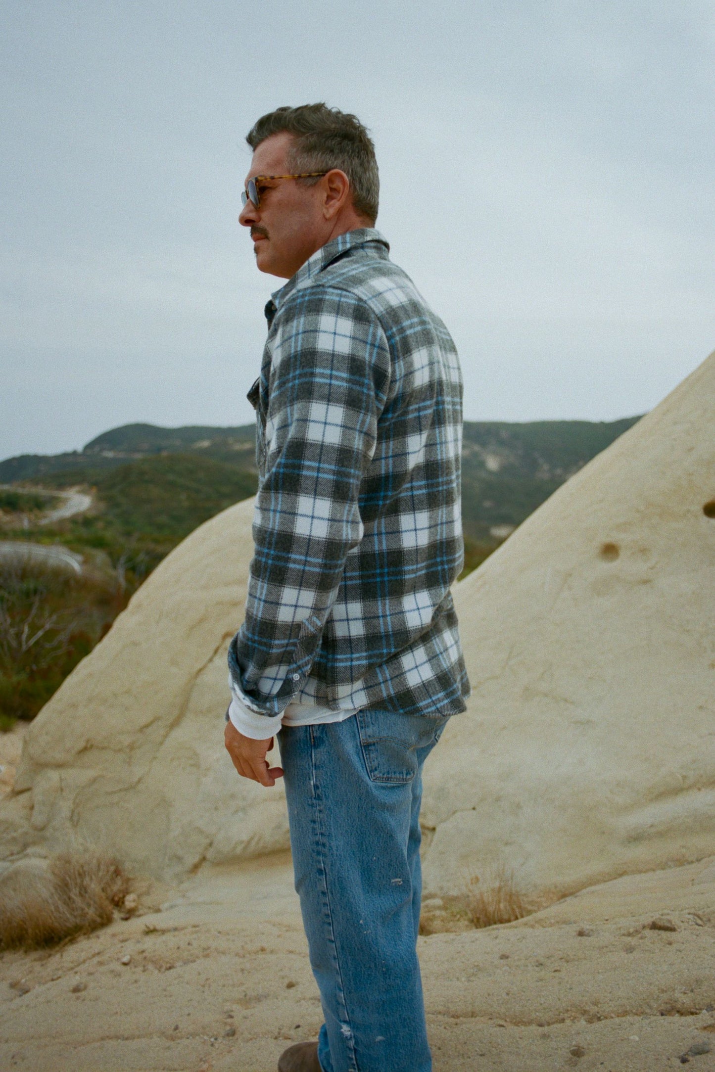 Pewter Tartan Cashmere Shirt