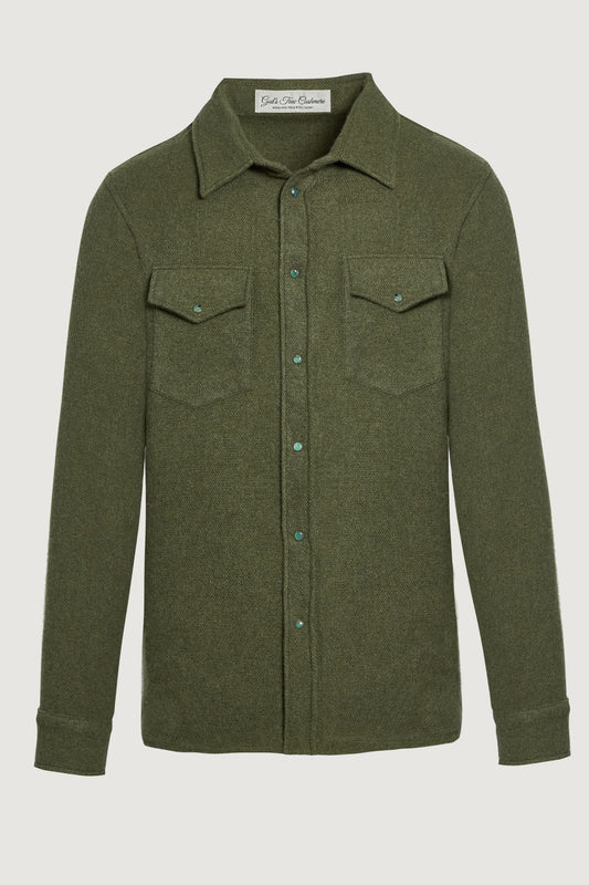 Olive Cashmere Shirt