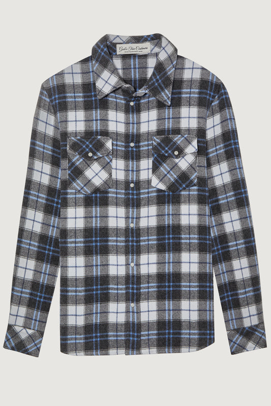 Pewter Tartan Cashmere Shirt