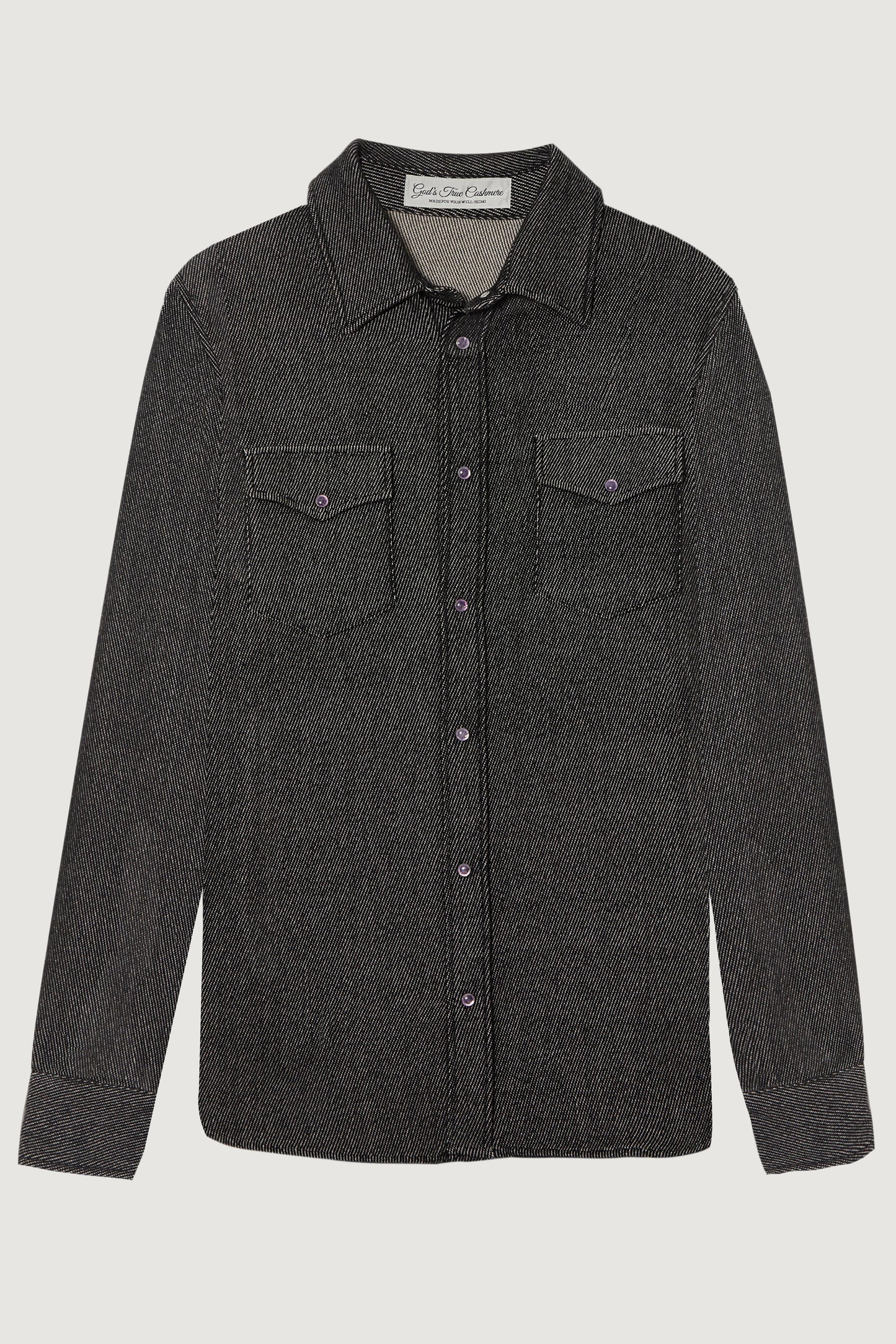 Black Denim Cashmere Shirt