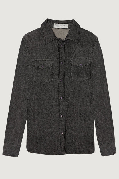 Black Denim Cashmere Shirt