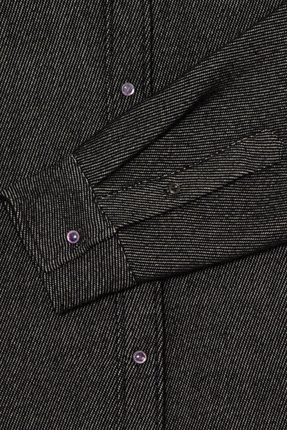 Black Denim Cashmere Shirt