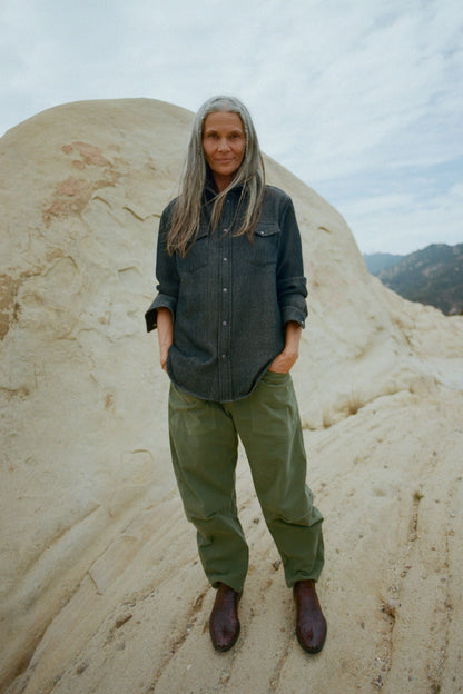 Black Denim Cashmere Shirt
