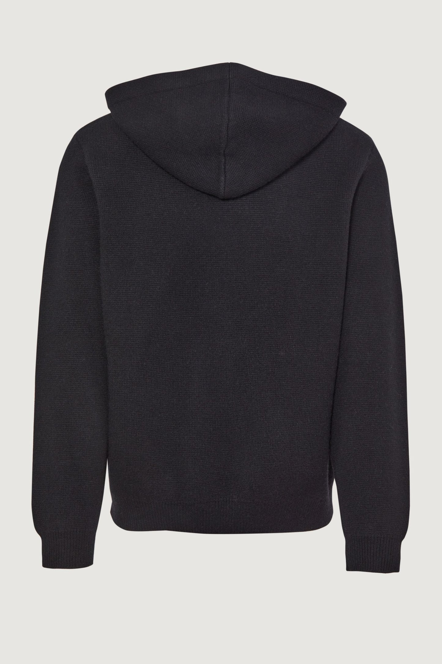 Black Solid Cashmere Hoodie