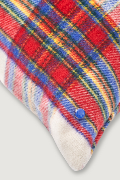 Bright Grampy Tartan Cashmere Pillow