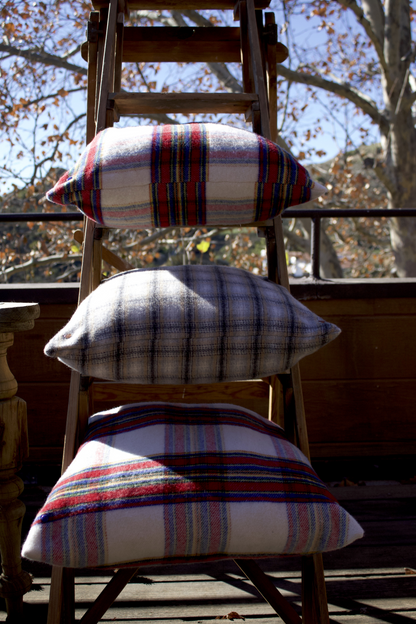 Bright Grampy Tartan Cashmere Pillow