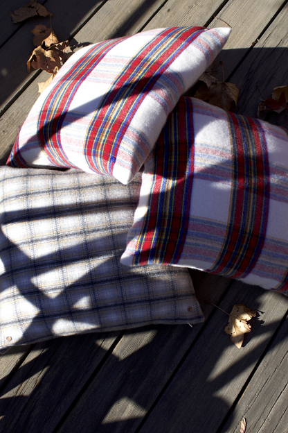 Bright Grampy Tartan Cashmere Pillow