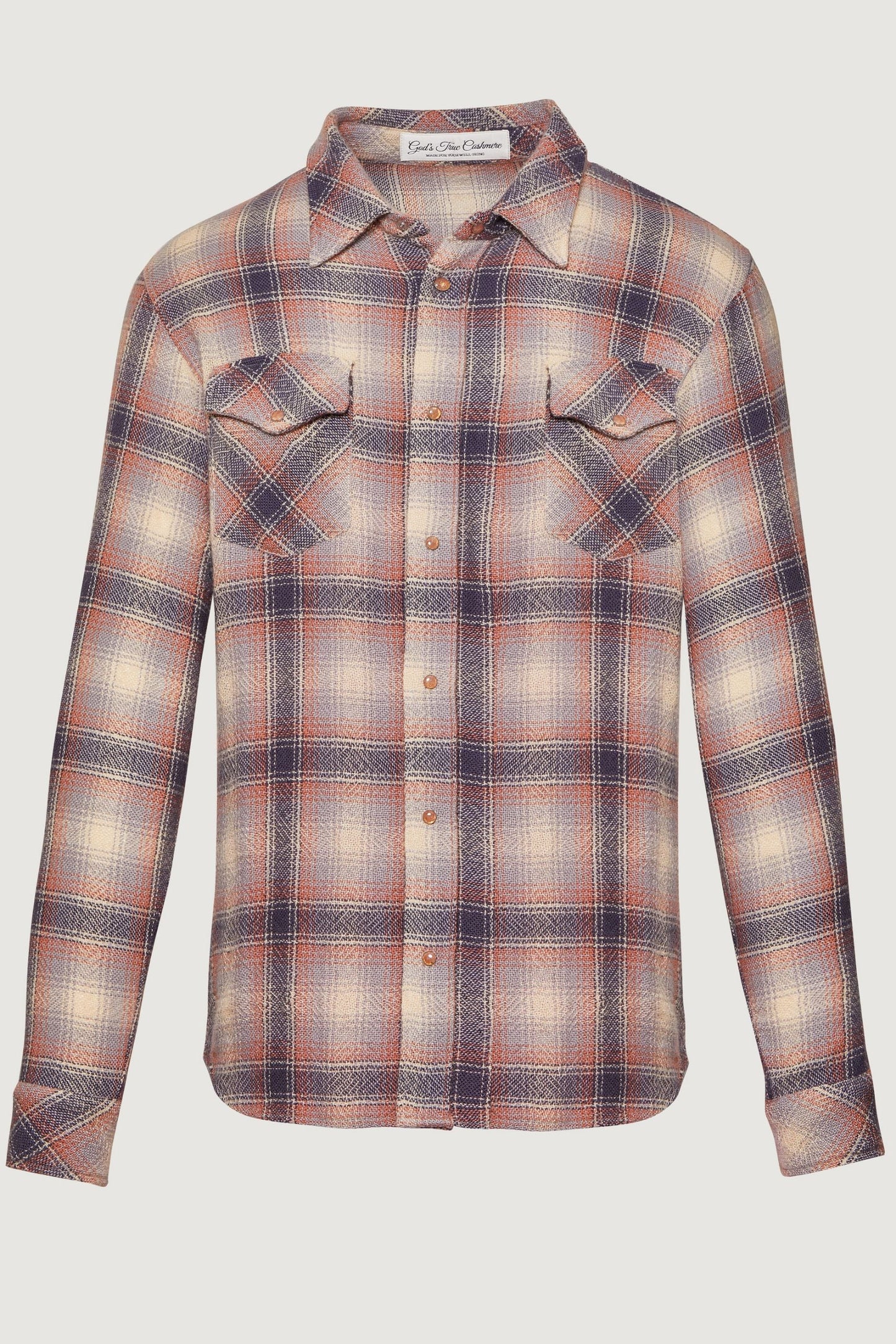 Lavender Tartan Cashmere Shirt