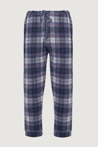 Navy Tartan Cashmere Pants