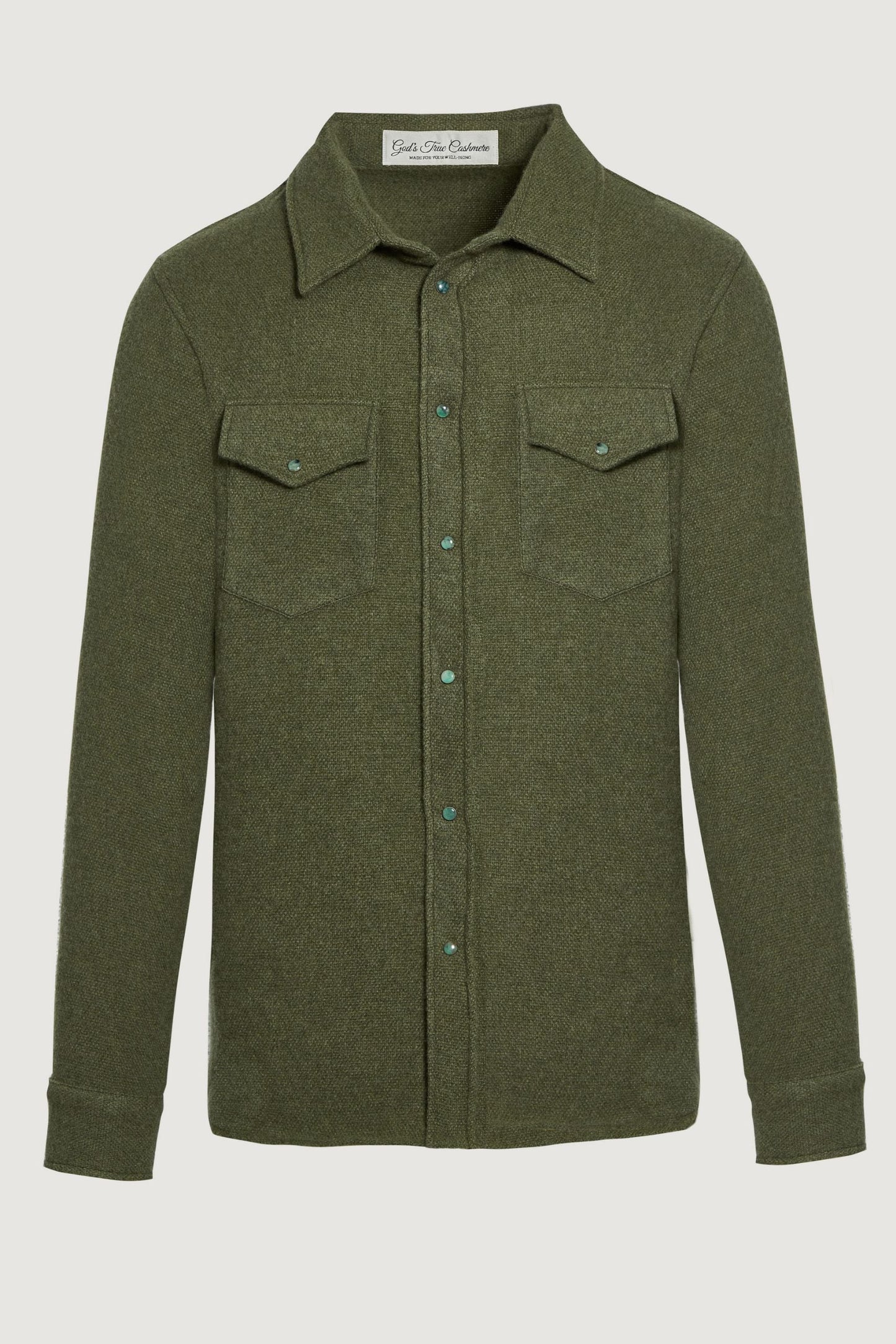 Olive Cashmere Shirt