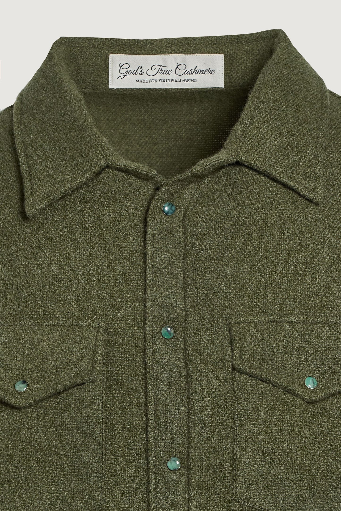 Olive Cashmere Shirt
