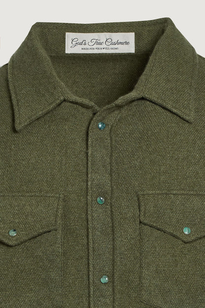 Olive Cashmere Shirt