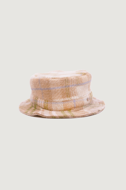 Patchwork Tartan Cashmere Bucket Hat