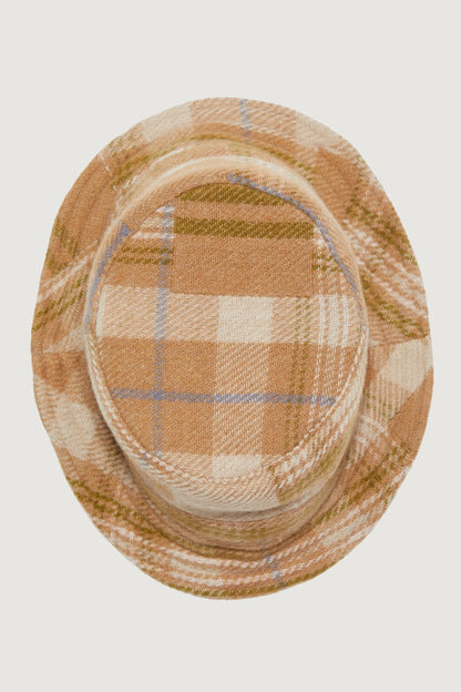 Patchwork Tartan Cashmere Bucket Hat