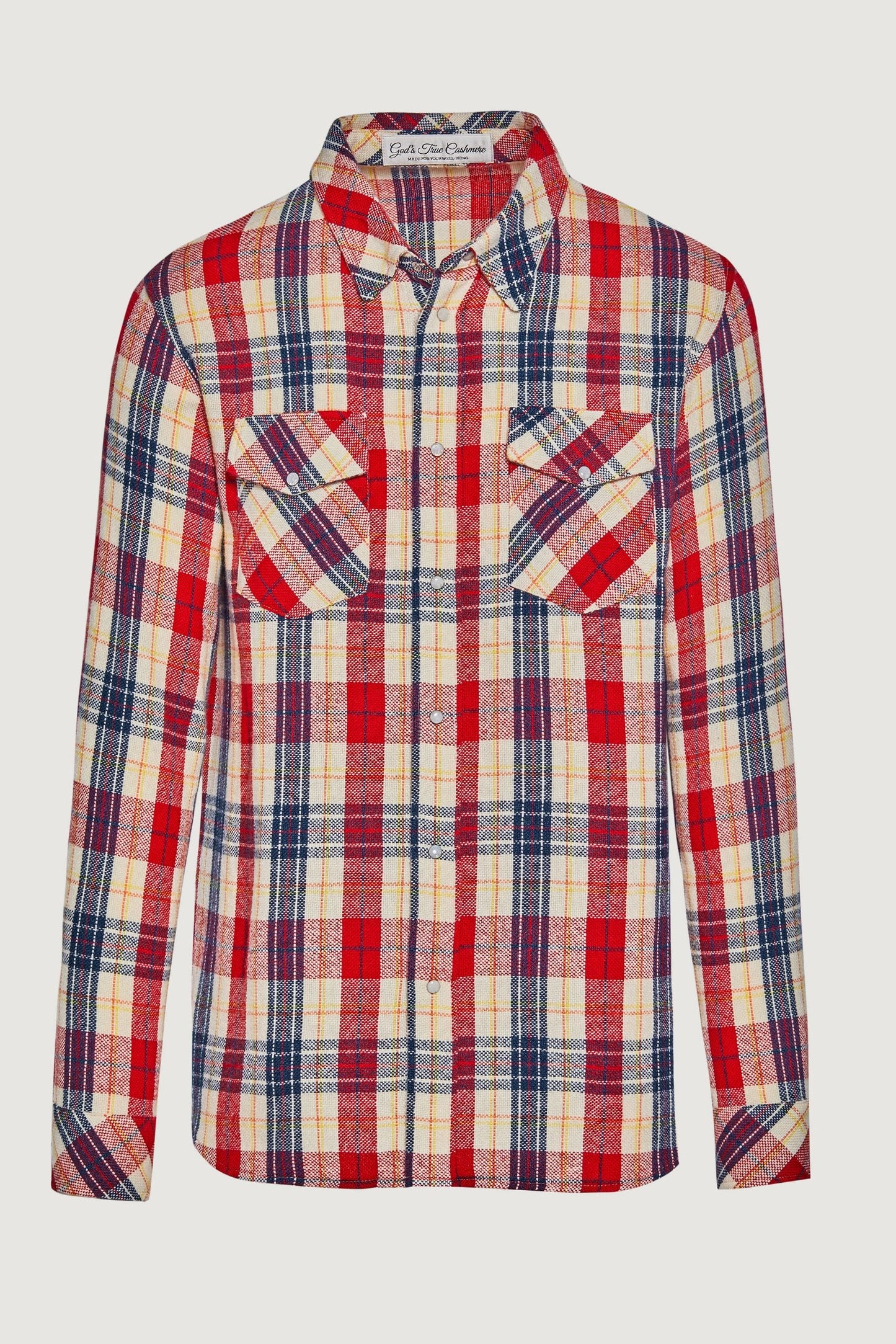 Red Multi Tartan Cashmere Shirt