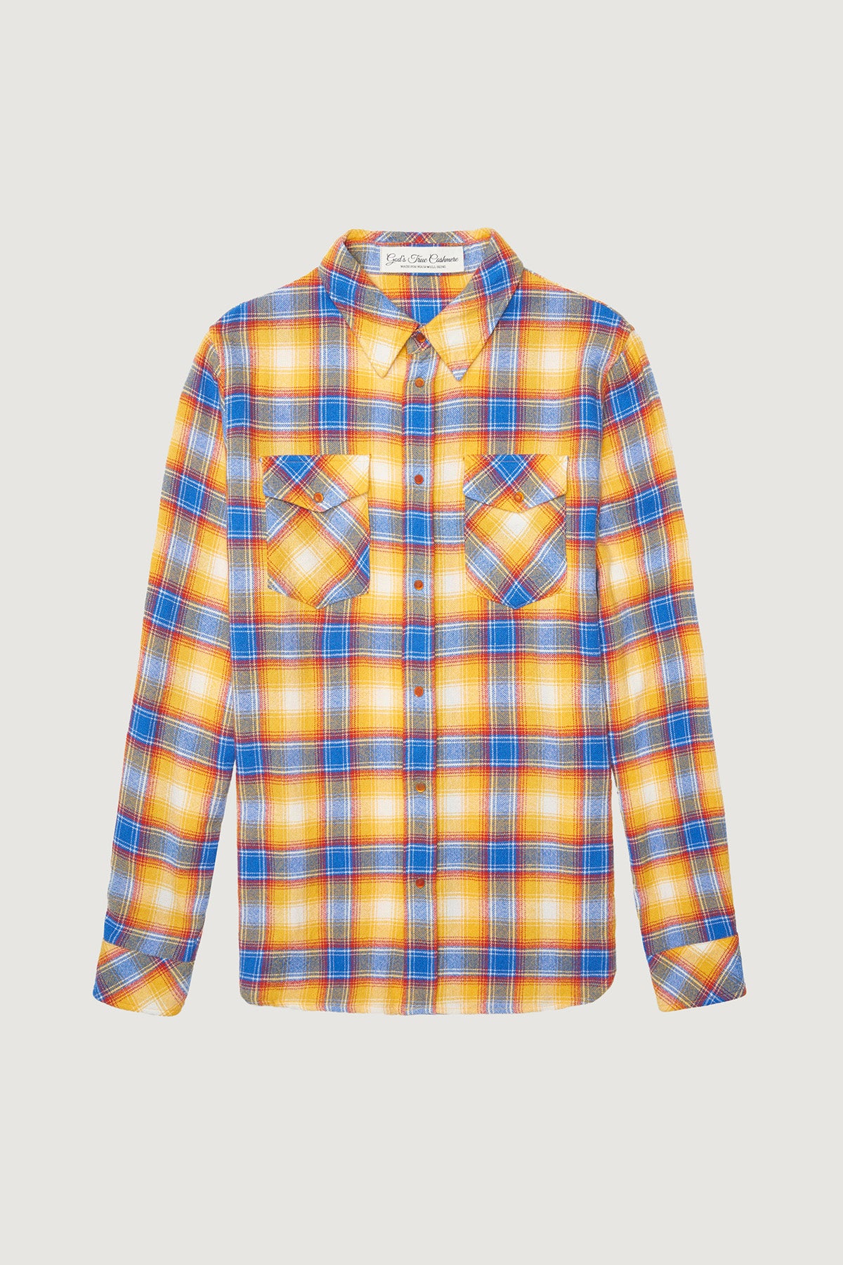 Canyon Sunrise Tartan Cashmere Shirt