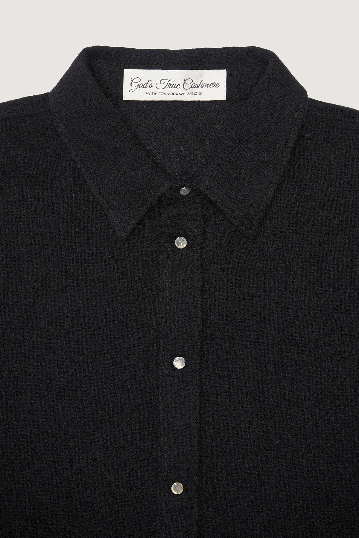 Black Gauze Cashmere Shirt