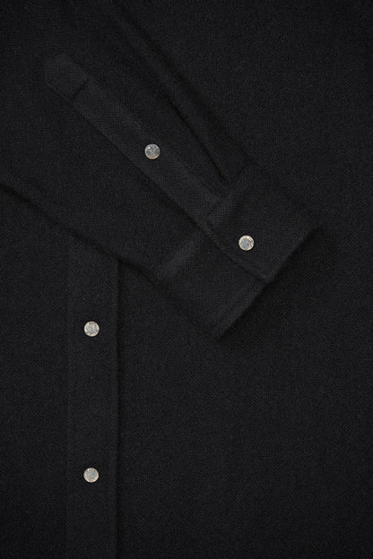 Black Gauze Cashmere Shirt