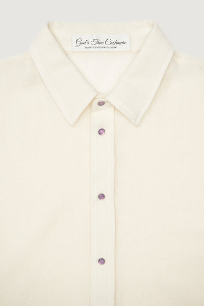 Ivory Gauze Cashmere Shirt